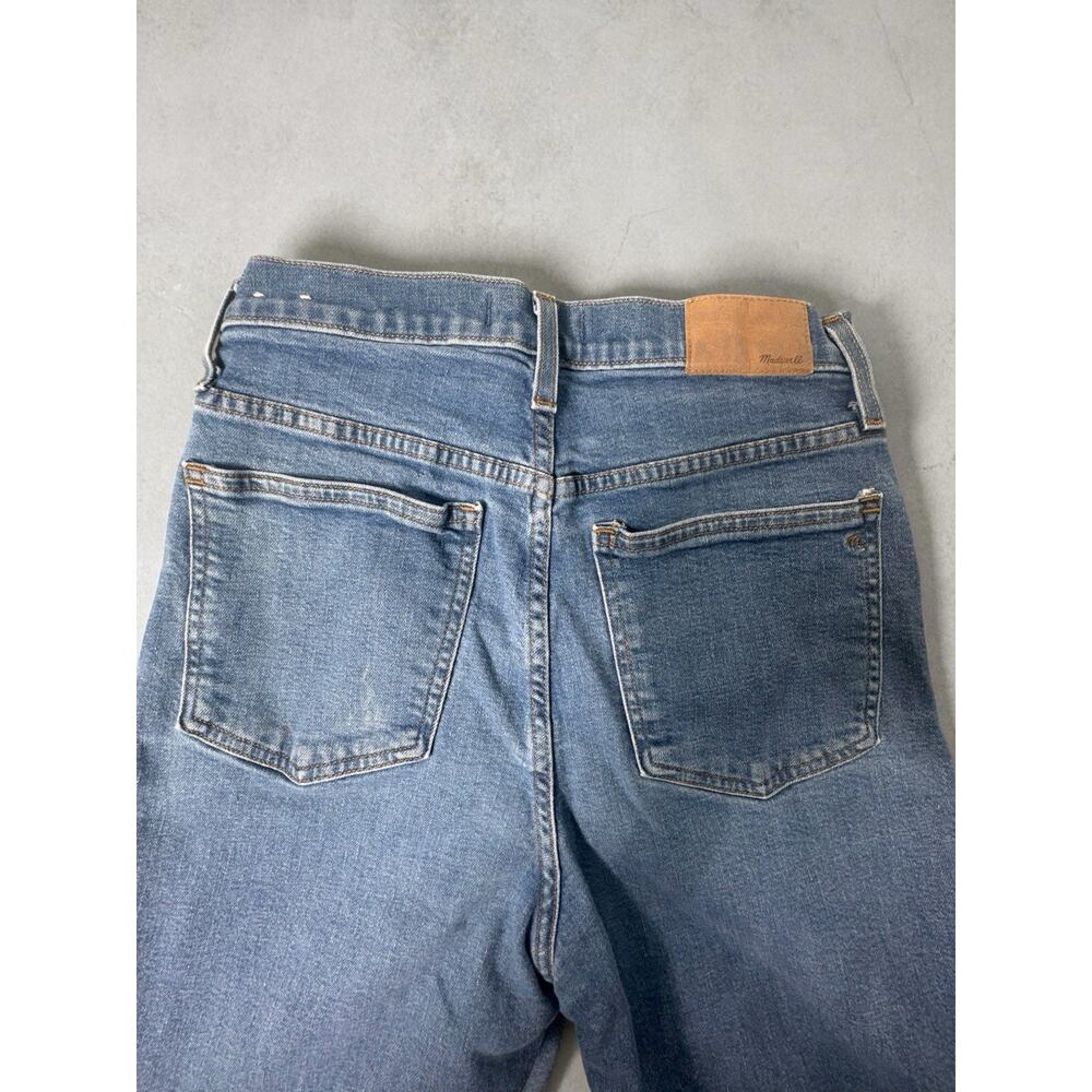 Madewell Perfect Vintage Wide Leg Crop Jeans Womens 27 Blue Fray Hem - Picture 6 of 8